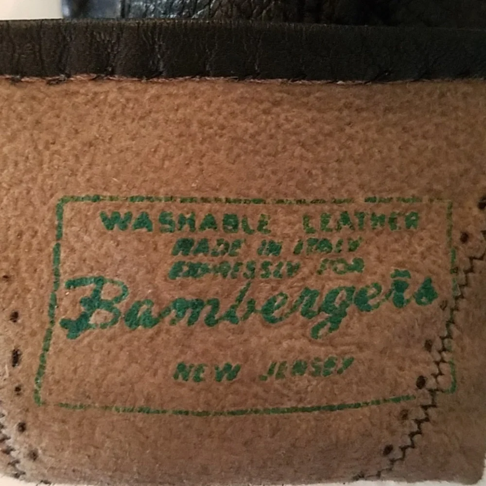 Bambergers Washable Leather Black Gloves